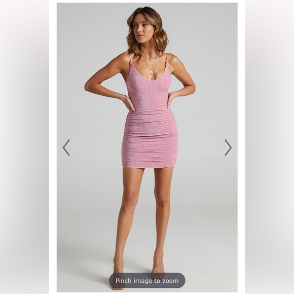 Showpo. Dresses & Skirts - Showpo Pink Sparkle Mini Dress